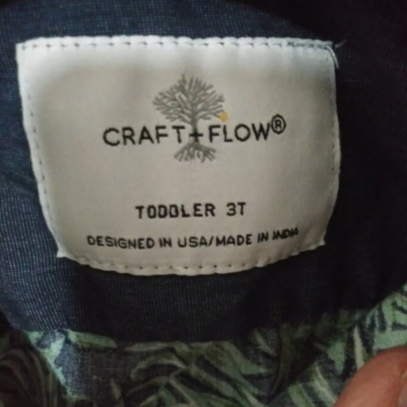 Craft Flow Voyage Hawaiian Shirt Toddler 3T Beach Sun Kids Button Up slim - Picture 7 of 10